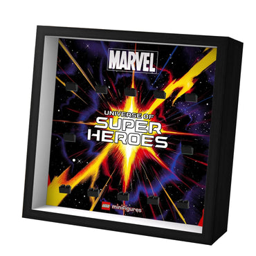 Cadre d'affichage mural en bois de qualité supérieure compatible avec les figurines LEGO® Marvel Série 2 71039