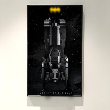 Cadre d'affichage mural haut de gamme compatible avec la Batmobile LEGO® DC Batman™ 1989 76139
