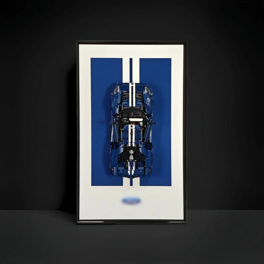 Cadre de présentation mural premium compatible avec le set LEGO® Technic™ Ford GT 42154