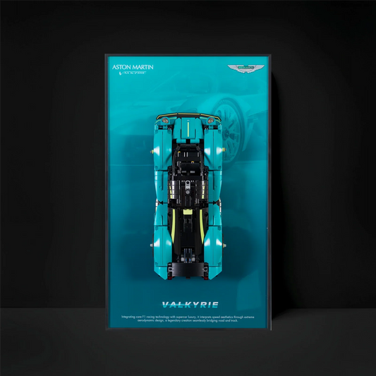 Présentoir mural premium compatible avec la LEGO® Technic Aston Martin Valkyrie 42208