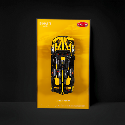 Premium Wall Display Frame Compatible with LEGO® Technic™ Bugatti Bolide 42151