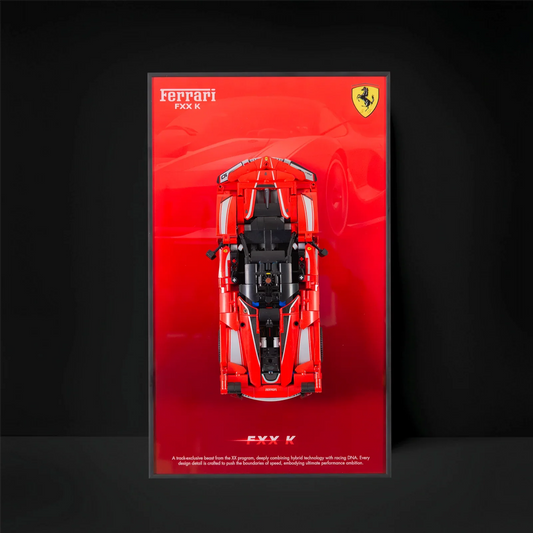 Cadre d'affichage mural premium compatible avec la LEGO® Technic Ferrari FXX K 42212