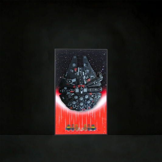 Cadre d'affichage mural haut de gamme compatible avec le LEGO® Star Wars™ Rebuild the Galaxy: The Dark Falcon 75389