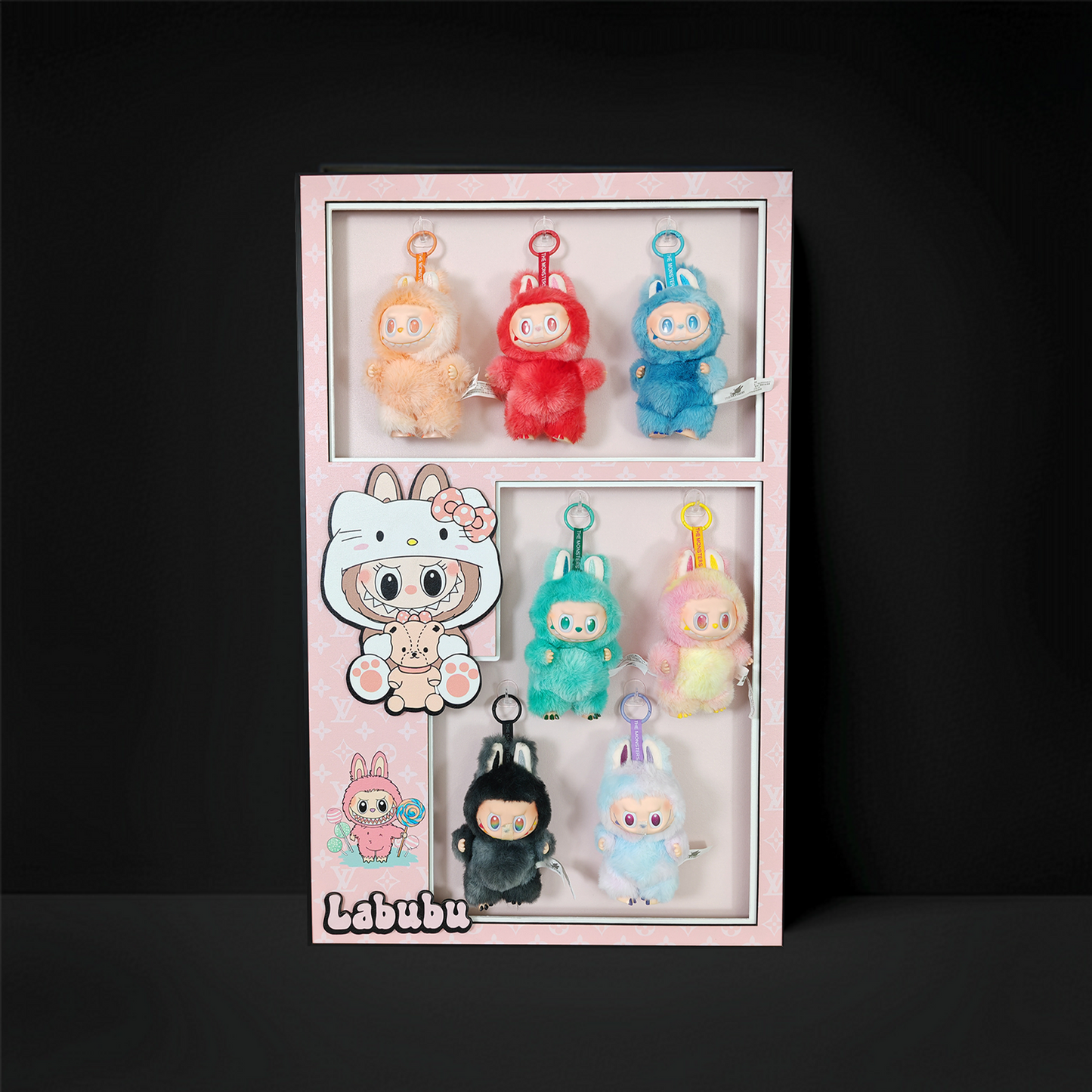 Premium Wall Display Frame Compatible with POP MART LABUBU The Monsters "High Voltage" Series Vinyl Plush