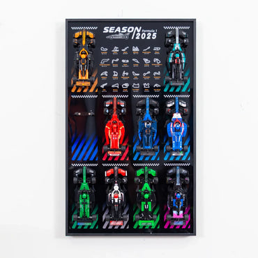 Support mural d'exposition haut de gamme compatible avec les voitures LEGO® Speed Champions (2025)