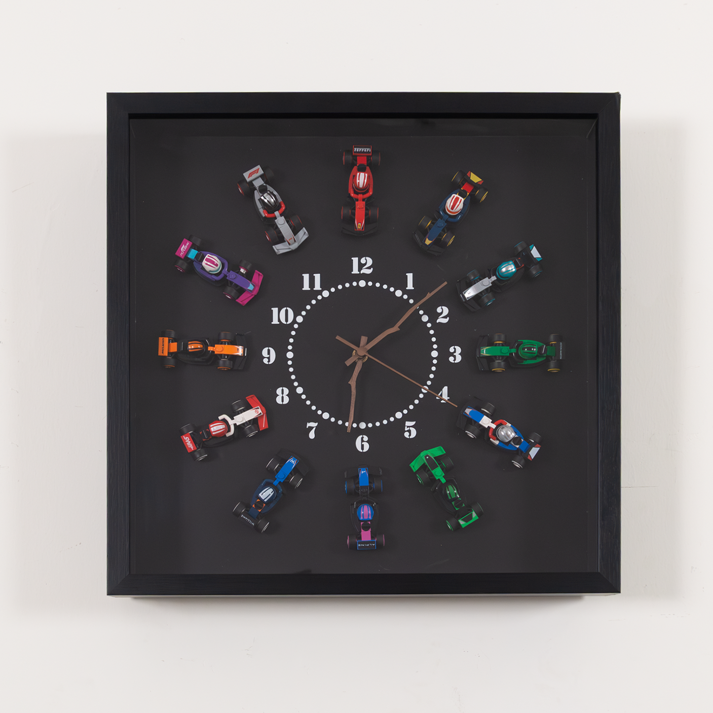 Premium Wall Display Frame Compatible with LEGO® Minifigures Series 26 F1® Collectible Race Cars 71049