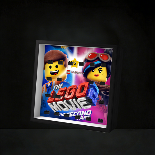 Premium Wooden Wall Display Frame Compatible with THE LEGO® MOVIE 2 Series 71023
