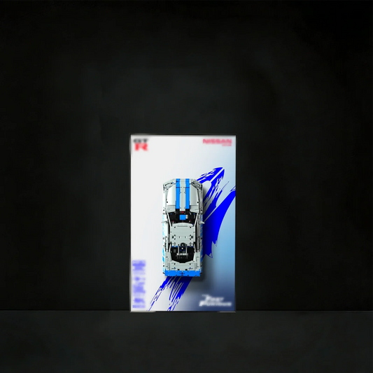 Cadre d'affichage mural premium compatible avec LEGO® Technic™ 42210 Nissan Skyline GT-R (R34)