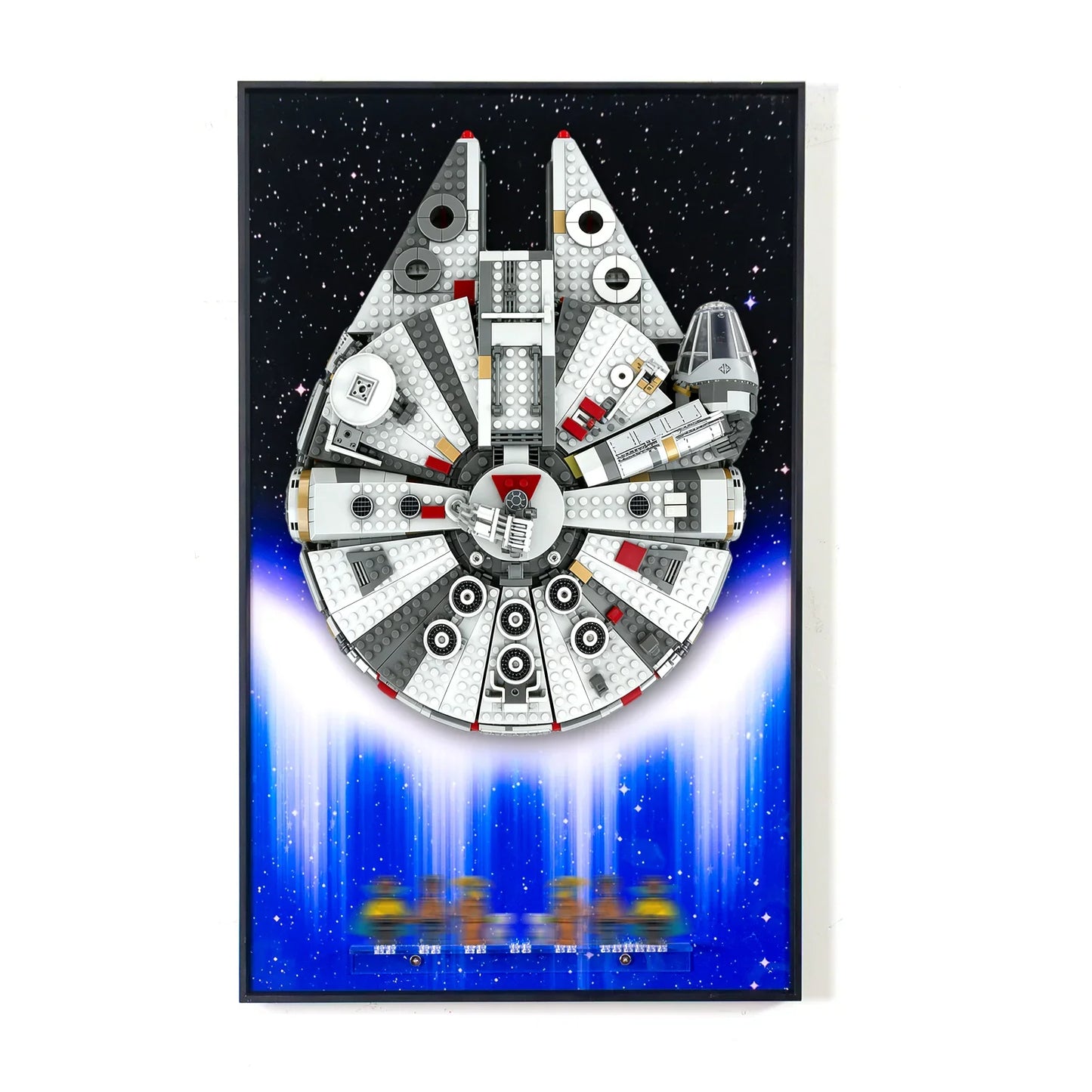 Cadre mural premium compatible avec le Faucon Millenium LEGO® Star Wars™ 75257