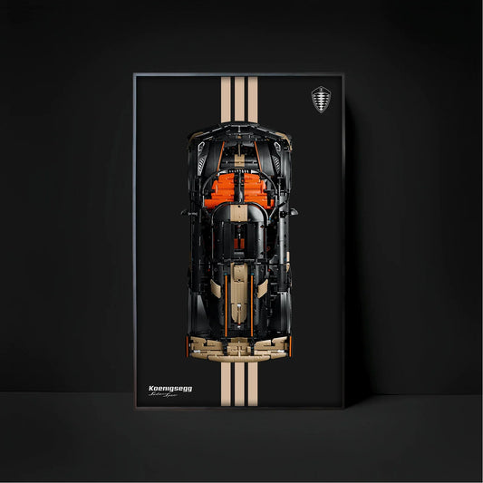Cadre d'exposition personnalisé de qualité supérieure pour LEGO Technic 42232 Koenigsegg Sadair's Spear