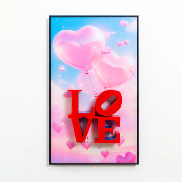 Cadre d'exposition mural Premium compatible avec LEGO® Art LOVE 31214