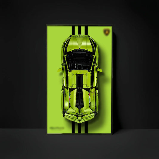 Cadre d'affichage mural premium compatible avec LEGO® Technic™ Lamborghini Sián FKP 37 42115
