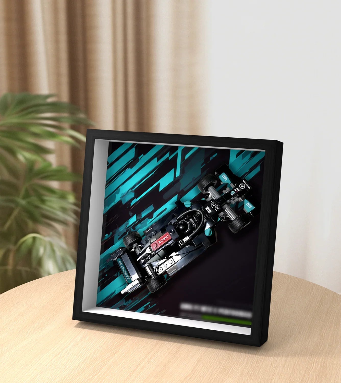 Cadre mural d'exposition premium compatible avec LEGO® Speed Champions 76909