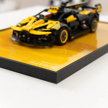 Cadre d'affichage mural premium compatible avec le LEGO® Technic™ Bugatti Bolide 42151