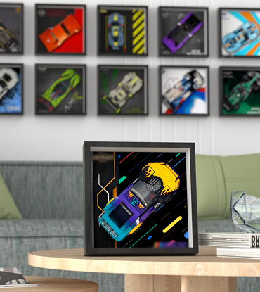 Premium Wall Display Frame Compatible with LEGO® Speed Champions 76935
