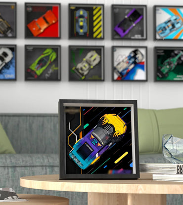 Cadre mural premium compatible avec LEGO® Speed Champions 76935
