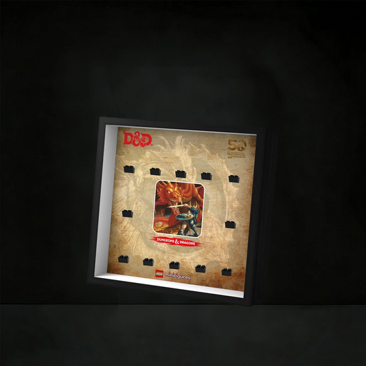 Cadre de présentation mural en bois de qualité supérieure compatible avec les figurines LEGO® Dungeons & Dragons® 71047