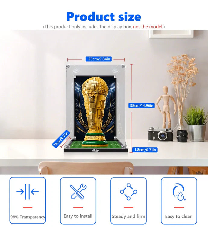 Premium Acrylic Display Case for LEGO® 43020 FIFA World Cup™ Official Trophy