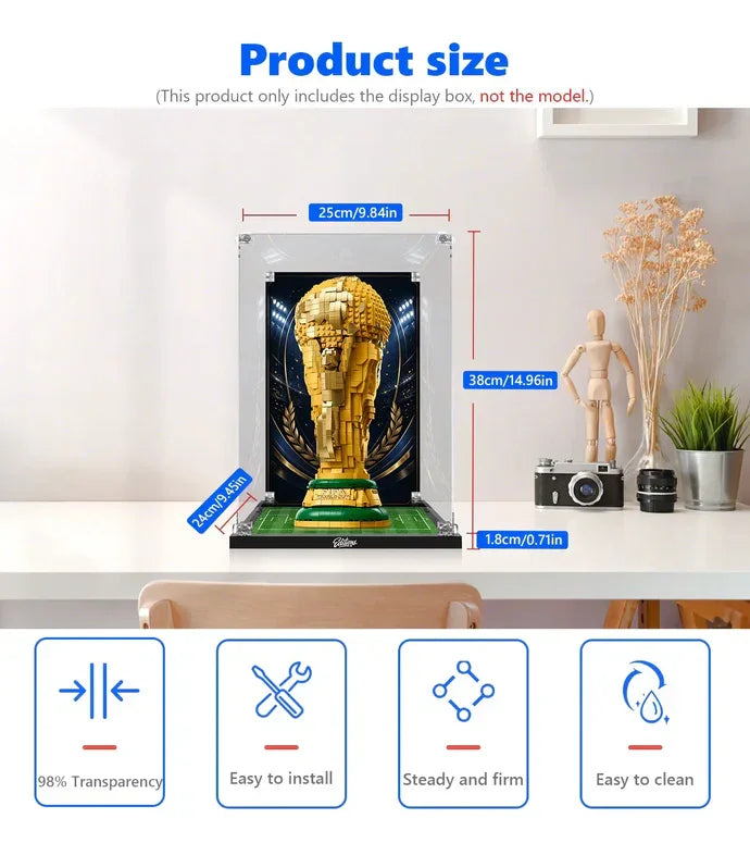 Vitrine de Présentation en Acrylique Premium pour LEGO® 43020 FIFA World Cup™ Official Trophy