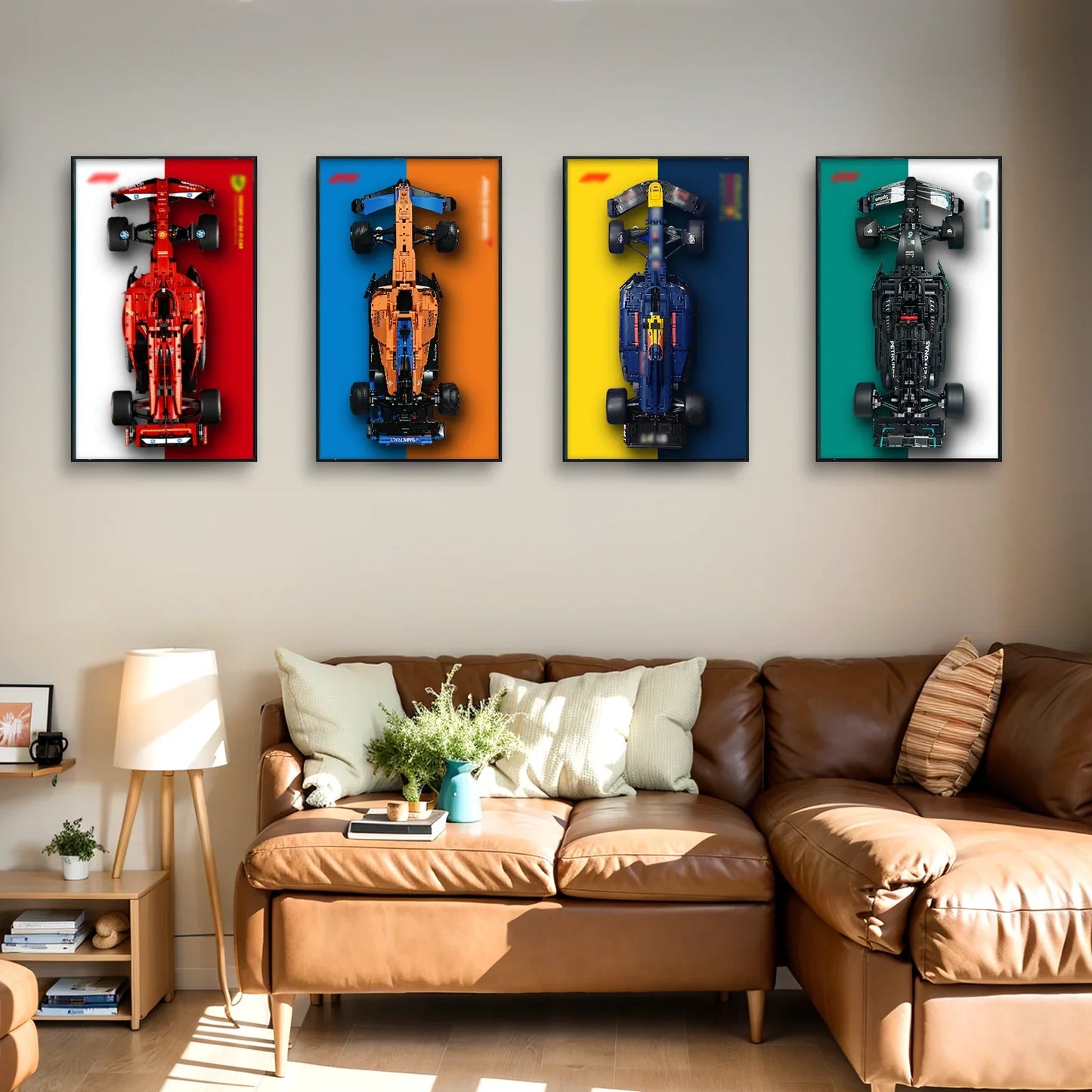 Cadre d'affichage mural premium compatible avec la voiture LEGO Oracle Red Bull Racing RB20 F1 42206