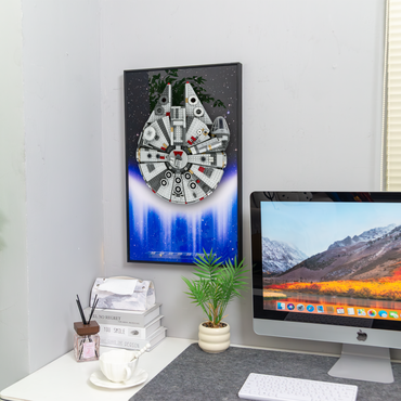 Premium Wall Display Frame Compatible with LEGO® Star Wars™ Millennium Falcon™ 75257
