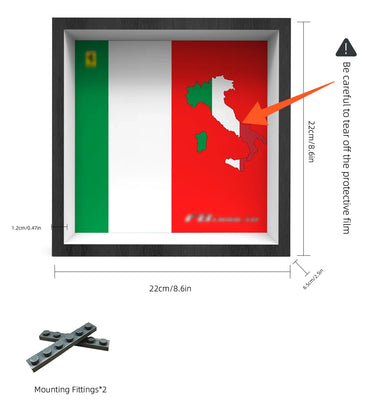 Cadre d'affichage mural premium compatible avec les LEGO® Speed Champions 76895