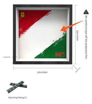 Cadre d'affichage mural en alliage d'aluminium de qualité supérieure compatible avec LEGO® Speed Champions 76934