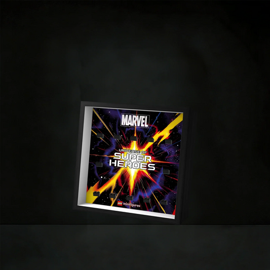 Cadre d'affichage mural en bois de qualité supérieure compatible avec les figurines LEGO® Marvel Série 2 71039