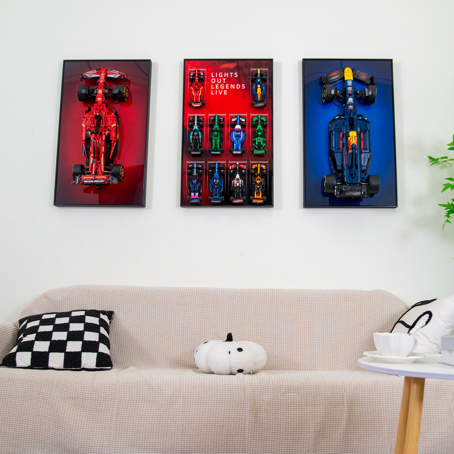 Premium 10-in-1 F1 Wall Display Frame Compatible with LEGO® Speed Champions