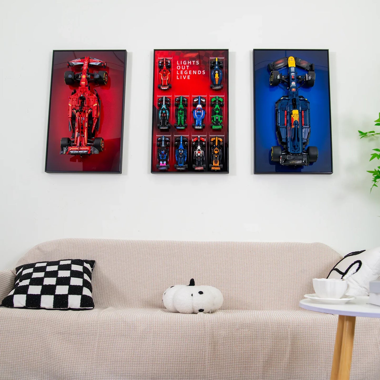 Cadre d'exposition mural 10-en-1 Premium F1 compatible avec LEGO® Speed Champions