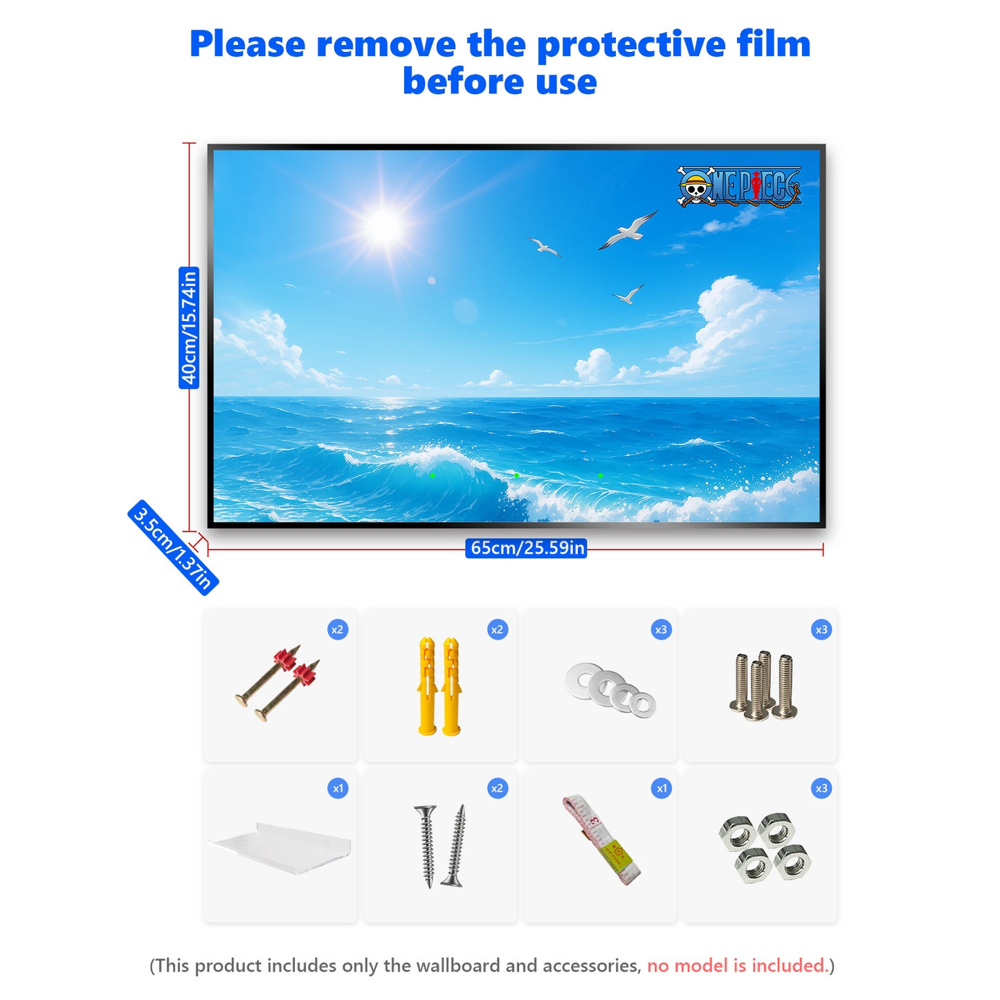 Premium Wall Display Frame compatible with LEGO® One Piece Going Merry 75639