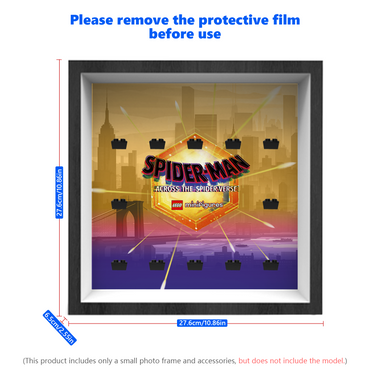 Premium Wooden Wall Display Frame Compatible with LEGO® Minifigures Marvel Spider-Man: Across the Spider-Verse 71050