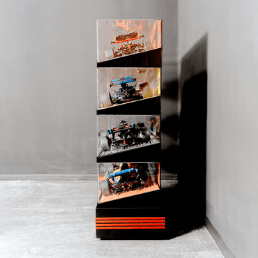 Stackable XL F1 Display Case for LEGO® Technic | Dustproof Magnetic Door