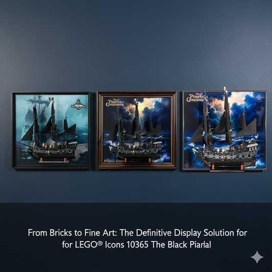 Premium Wall-Mounted Display Frames for LEGO® Icons 10365 The Black Pearl