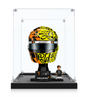Premium Acrylic Display Case for LEGO® 43023 Lando Norris Helmet | Custom McLaren F1 Backdrop | 98% Transparency Exhibit Box
