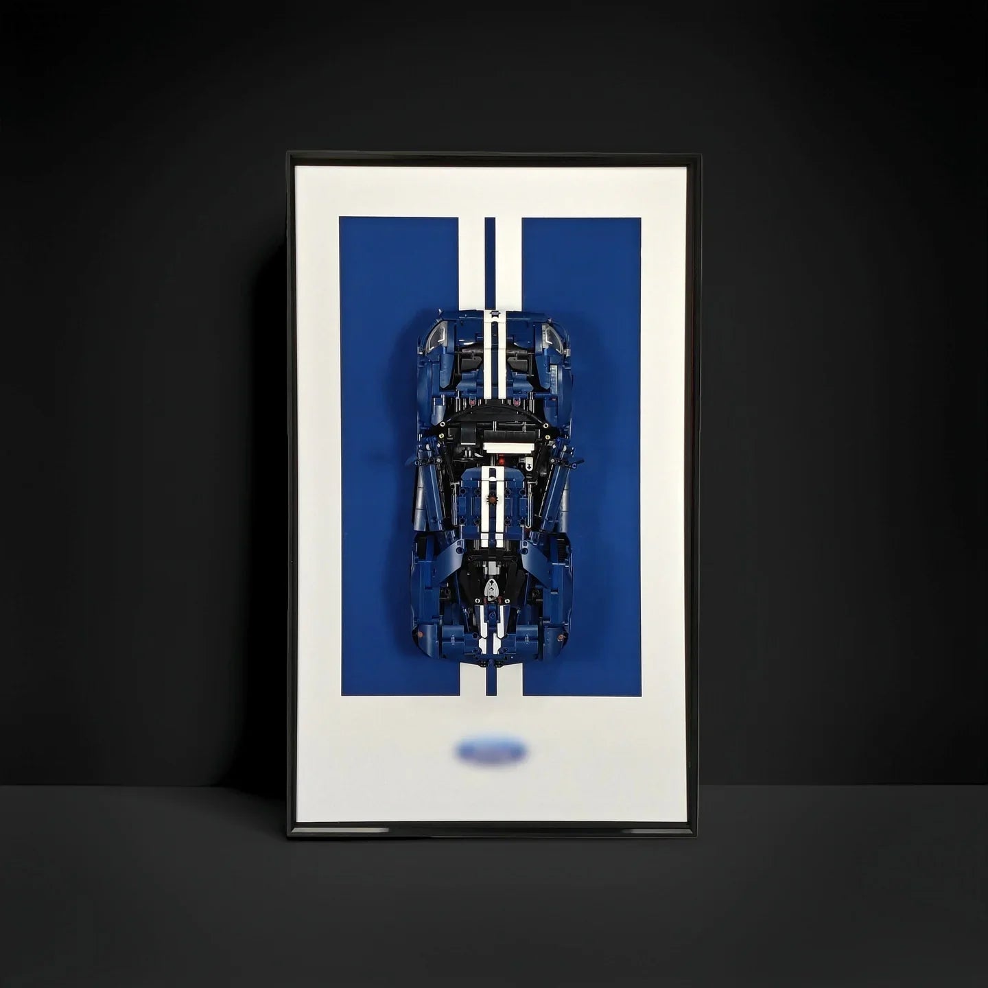 Premium Wall-Mounted Display Frame Compatible with LEGO® Technic™ Ford GT 42154