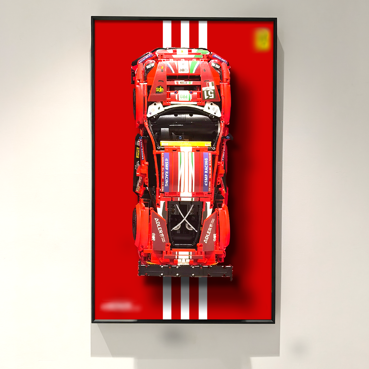 Premium Wall Display Frame Compatible with LEGO® Technic™ Ferrari 488 GTE 42125