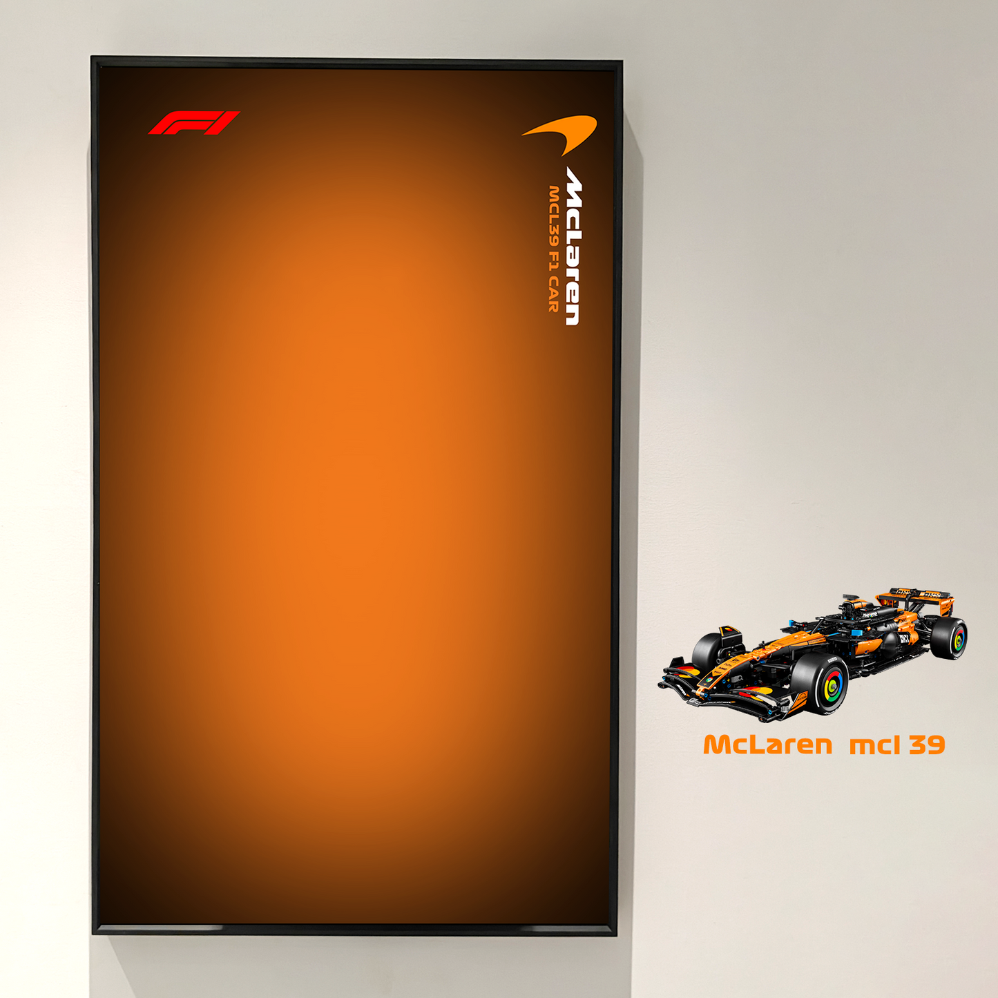 Premium Wall-Mounted Display Frame Compatible with LEGO® Technic™ McLaren MCL39 F1® Car 42228