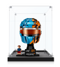 Premium Acrylic Display Case for LEGO® 43017 F1 Champion Helmet | Custom Red Bull Racing Inspired Backdrop | 98% High-Transparency Showcase