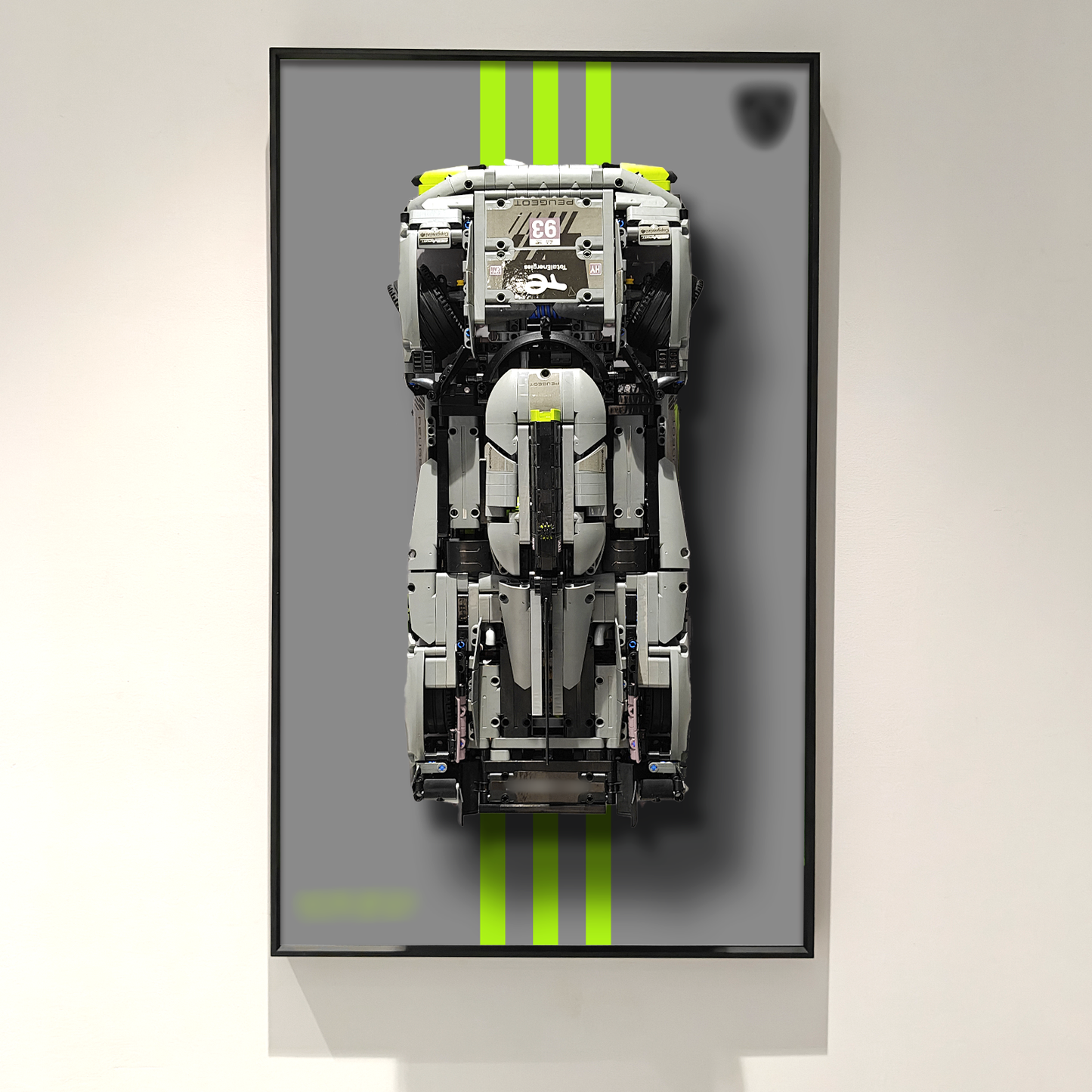 Premium Wall Display Frame Compatible with LEGO® Technic™ PEUGEOT 9X8 24H Le Mans Hybrid Hypercar 42156