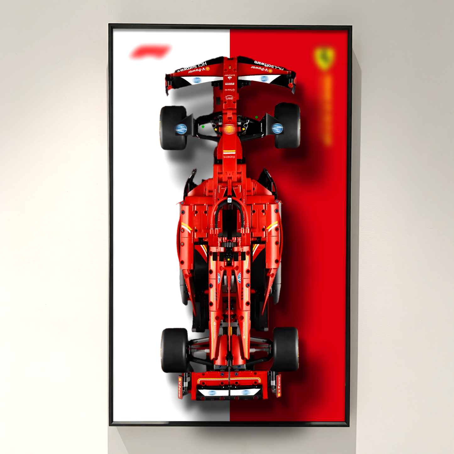 Premium Wall Display Frame Compatible with LEGO® Technic™ Ferrari SF-24 F1 Car 42207