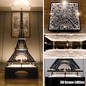 Premium LED Display Base for Eiffel Tower 10307 – 3D Edition, Compatible with LEGO, Acrylic Lighted Stand with Paris Map