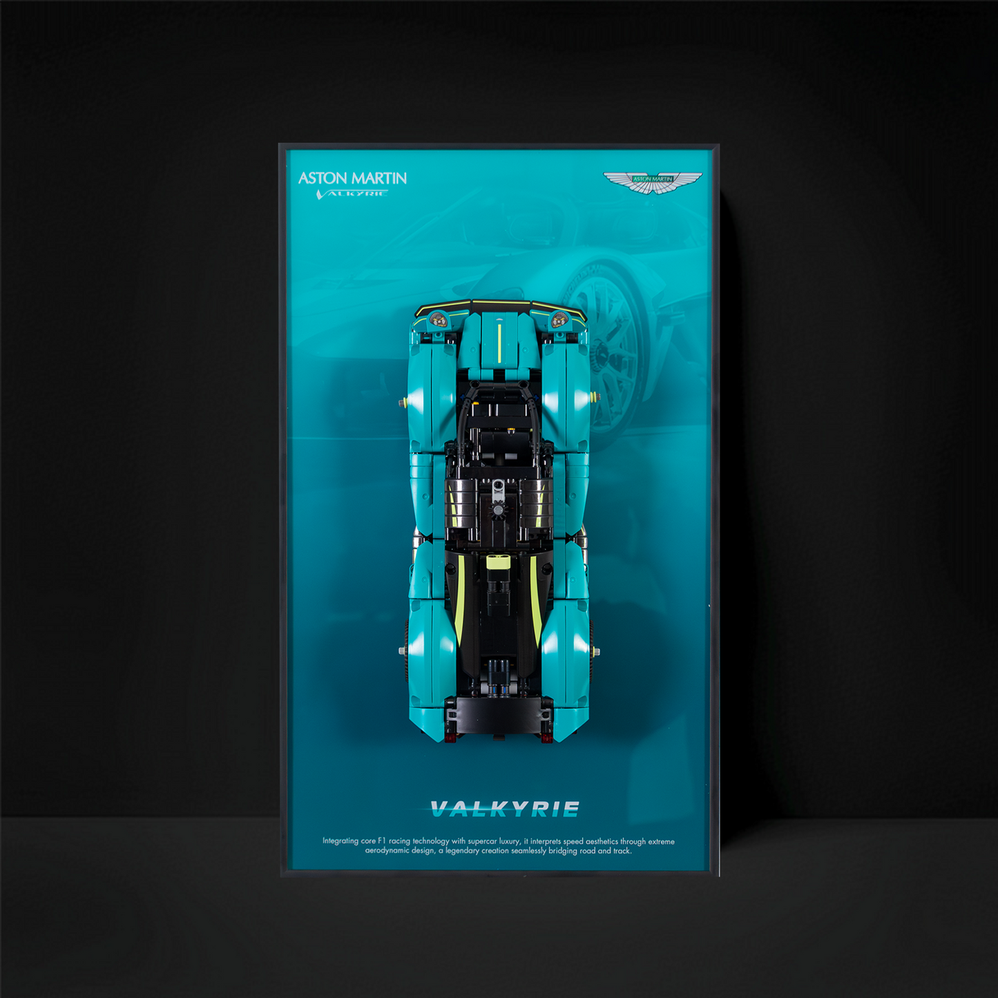 Premium Wall Display Frame compatible with LEGO® Technic Aston Martin Valkyrie 42208