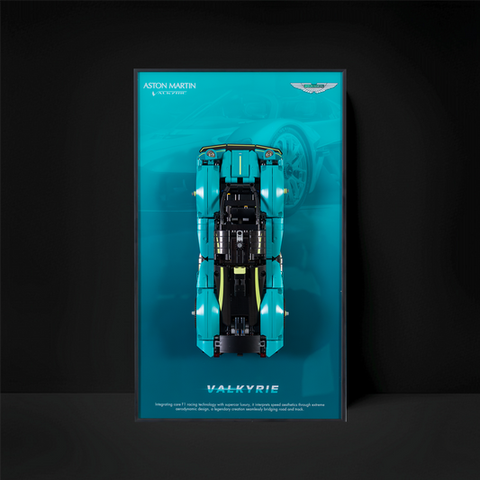 Premium Wall Display Frame compatible with LEGO® Technic Aston Martin Valkyrie 42208
