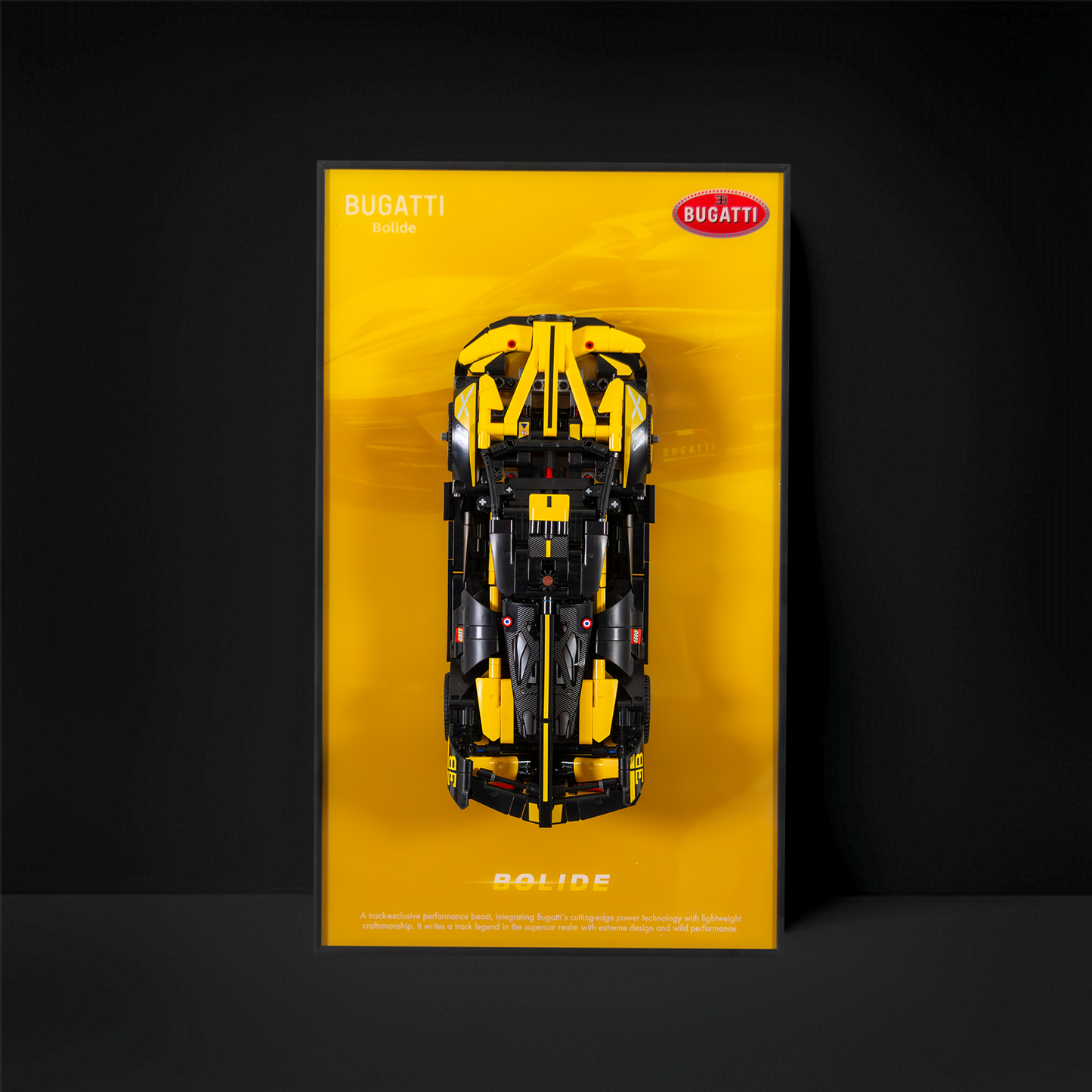 Premium Wall Display Frame Compatible with LEGO® Technic™ Bugatti Bolide 42151