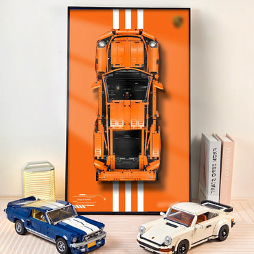 Premium Wall Display Frame Compatible with LEGO® Technic™ Porsche 911 RSR 42056
