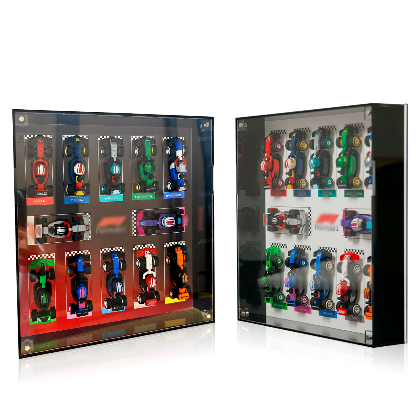 Premium Wall Display Frame Compatible with LEGO® Minifigures F1® Series 71049