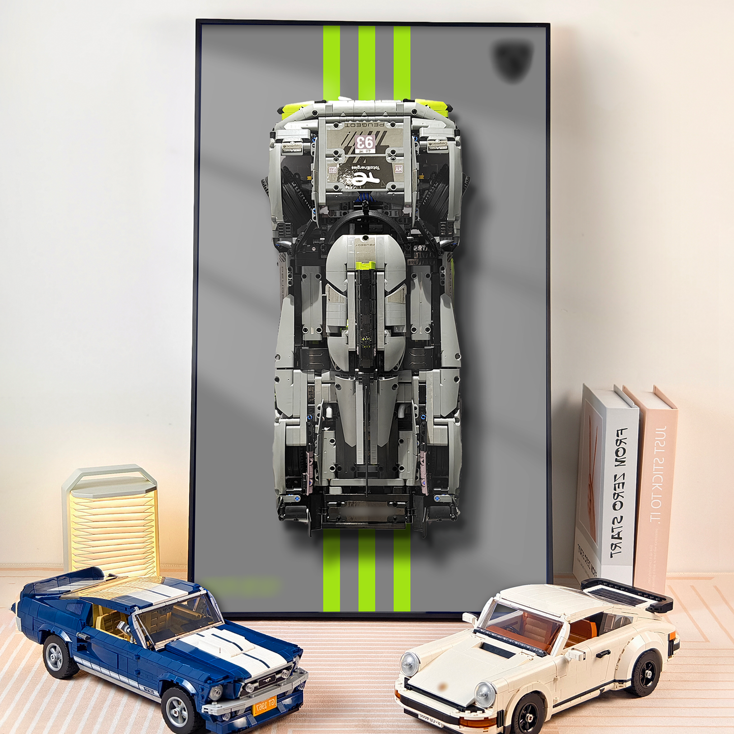 Premium Wall Display Frame Compatible with LEGO® Technic™ PEUGEOT 9X8 24H Le Mans Hybrid Hypercar 42156