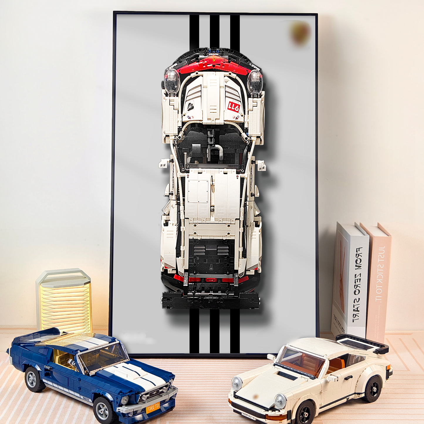 Premium Wall Display Frame Compatible with LEGO® Technic™ Porsche 911 RSR 42096