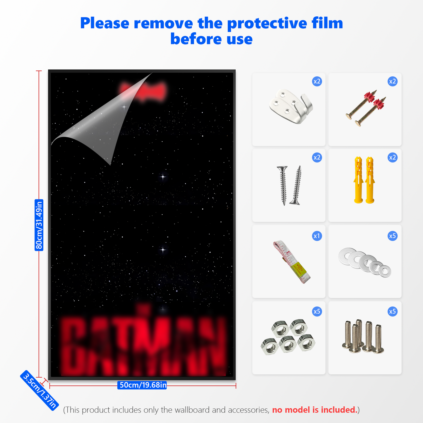 Premium Wall Display Frame Compatible with LEGO® Batman™: The Classic TV Series Batmobile™ 76328